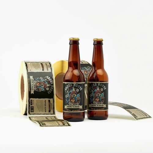 Etiketten mit Sandtouch-Lack