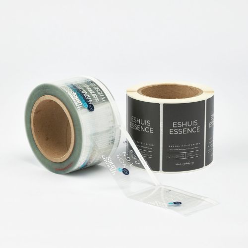 Transparente Etiketten auf Rolle