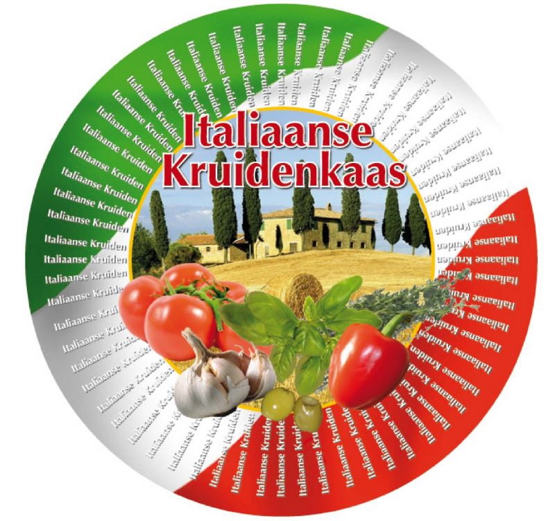 Etikett für italienischen Kräuterkäse